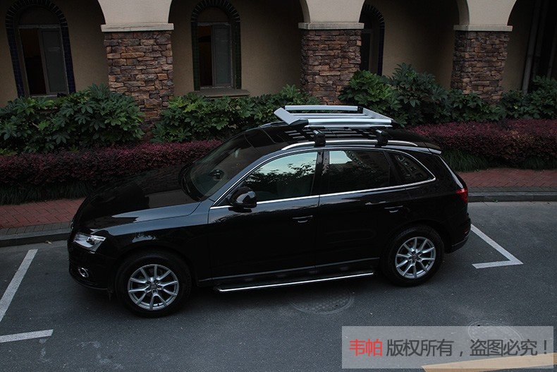 奥迪Q5安装豪华款车顶行李框效果展示-奥迪Q5专用车顶框车顶架