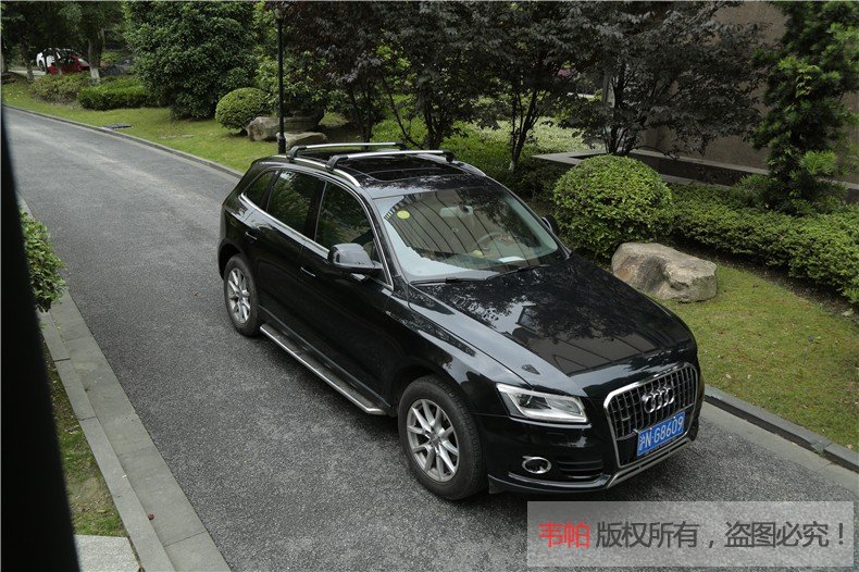 奥迪Q5安装车顶行李架效果展示（鲨鱼款）-奥迪Q5行李架横杆