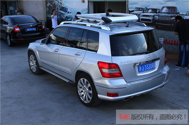 奔驰GLK300安装豪华款车顶行李框-GLK300专用车顶行李筐架